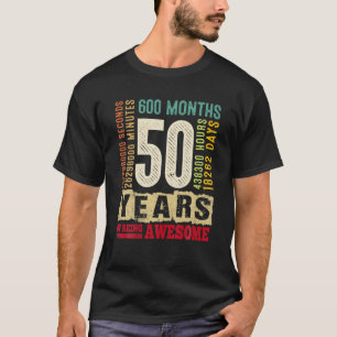 Vintage Retro 50Th Birthday Outfit 50 Years Of Bei T-Shirt