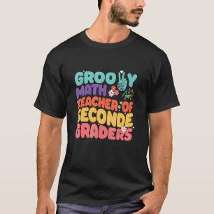 Vintage Retro 60s 70s Groovy Math Teacher of Secon T-Shirt