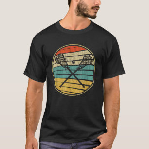 Vintage Retro 60s 70s Style Lacrosse Stick Player T-Shirt