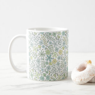 Vintage retro 60s floral sweet coffe tea mug