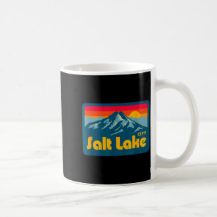 Vintage retro 70s 80s salt lake city utah mountain coffee mug
