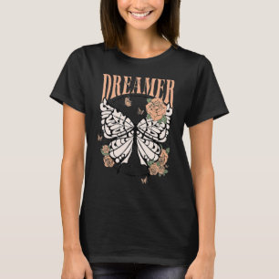 Vintage Retro 80's 90's Style Dreamer Butterfly T-Shirt