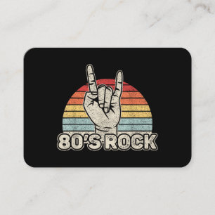 Vintage Retro 80's Rock Band Business Card