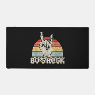 Vintage Retro 80's Rock Band Desk Mat