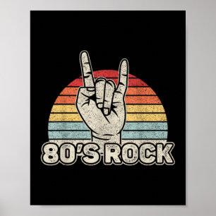 Vintage Retro 80's Rock Band Poster