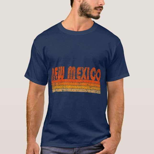 Vintage Retro 80s Style New Mexico T-Shirt (Front)