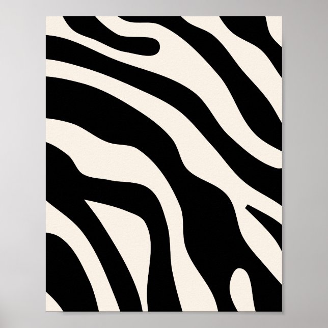 Vintage Retro Abstract Black Poster (Front)