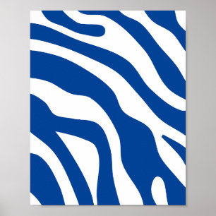Vintage Retro Abstract Blue Poster
