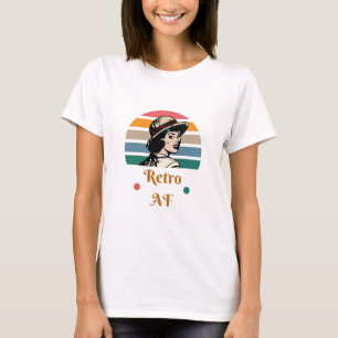 Vintage "Retro AF" Funny Shirt Rainbow