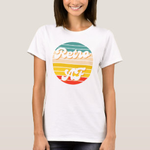 Vintage "Retro AF" Funny Shirt Rainbow