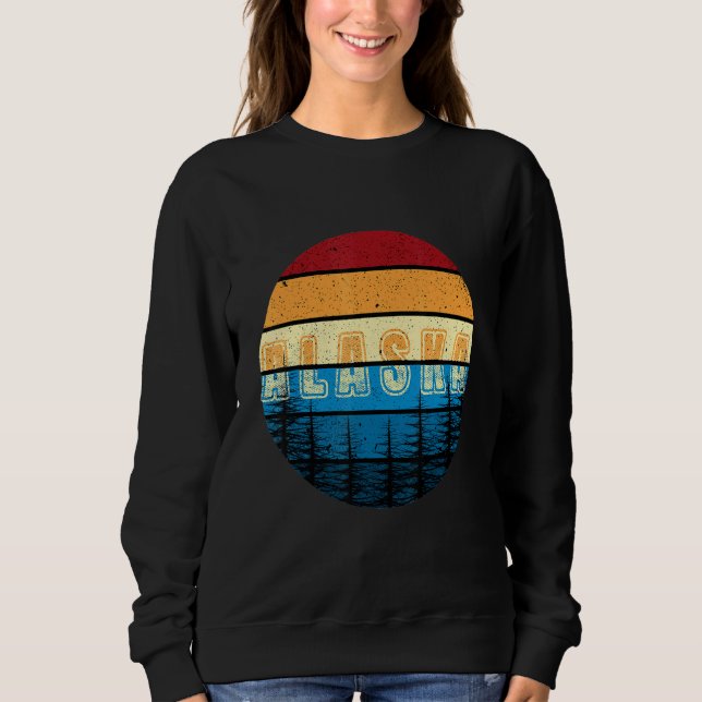 Vintage Retro Alaska  alaska day Sweatshirt (Front)