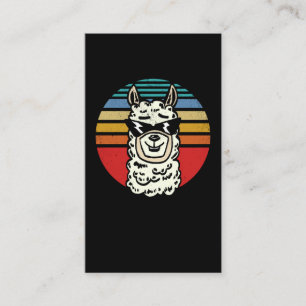 Vintage Retro Alpaca Llama Business Card