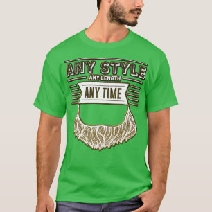 Vintage Retro Any Style Length Time Barber Beard H T-Shirt