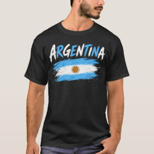 Vintage Retro Argentina Flag Argentinian T-Shirt