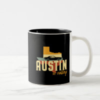 Vintage Retro Austin Texas TX USA City Map