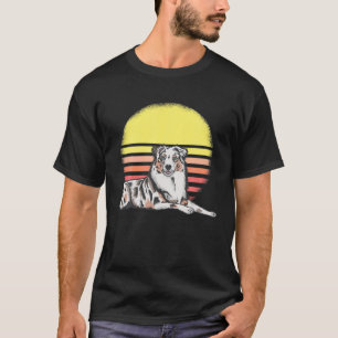 Vintage Retro Australian Shepherd Lover Christmas T-Shirt