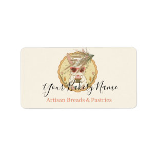 Vintage Retro Bakery Business Card Label