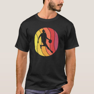 Vintage Retro Basketball Dunk Sunset Basketball Pl T-Shirt