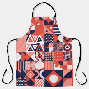 Vintage retro bauhaus design vintage seamless patt apron