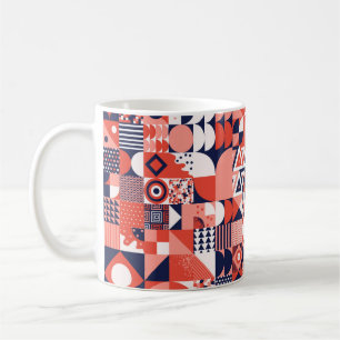 Vintage retro bauhaus design vintage seamless patt coffee mug
