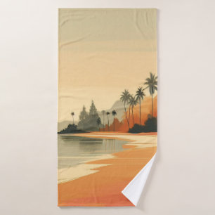 Vintage/retro beach/tropical  bath towel