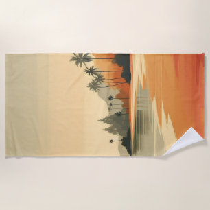 Vintage/retro beach/tropical  beach towel