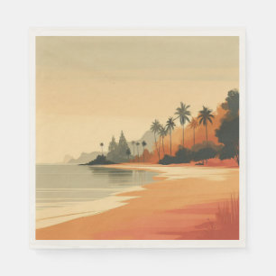 Vintage/retro beach/tropical napkin