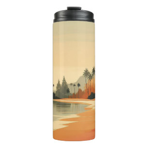 Vintage/retro beach/tropical  thermal tumbler