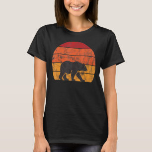 Vintage Retro Bear Silhouette Animal Men Women T-Shirt