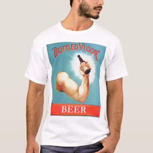 Vintage  Retro Beer Bier Bottled Vigour Ad T-Shirt