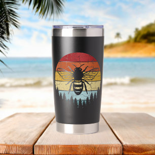 Vintage Retro Bees Beekeeper Beekeeping Insulated Tumbler
