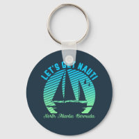 Vintage Retro Bermuda Sailing Let's Get Nauti