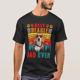 Vintage Retro Best Beagle Dad Ever Cute Dog Sungla T-Shirt