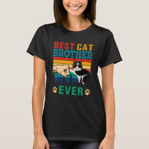Vintage Retro Best Cat Brother Ever Funny Cat Sung T-Shirt