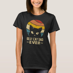 Vintage Retro Best Cat Dad Ever Cat Daddy Father' T-Shirt