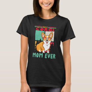 Vintage Retro Best Corgi Mom Ever Dog Sunglasses F T-Shirt
