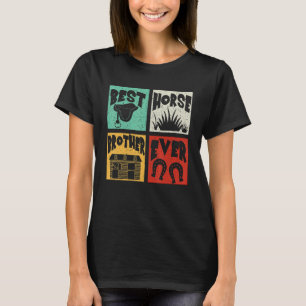 Vintage Retro Best Cute Horse Brother Ever Farmer T-Shirt