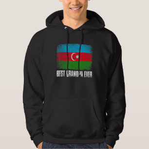 Vintage Retro Best Grandpa Ever Men Azerbaijan Fla Hoodie