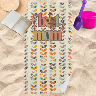 Vintage Retro Best Mum Beach Towel