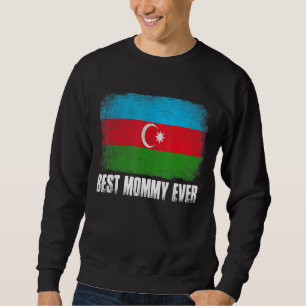 Vintage Retro Best Mummy Ever Women Azerbaijan Fla Sweatshirt