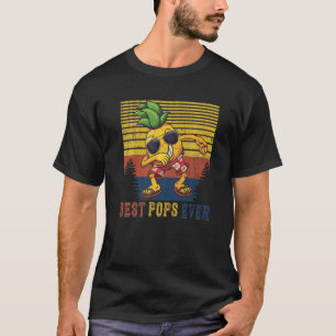 Vintage Retro Best Pops Ever Dabbing Pineapple Fam T-Shirt