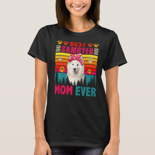 Vintage Retro Best Samoyed Mom Ever Cute Dog Headb T-Shirt