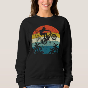 Vintage Retro Bicycle BMX Stunt Bike Rider Racing Sweatshirt