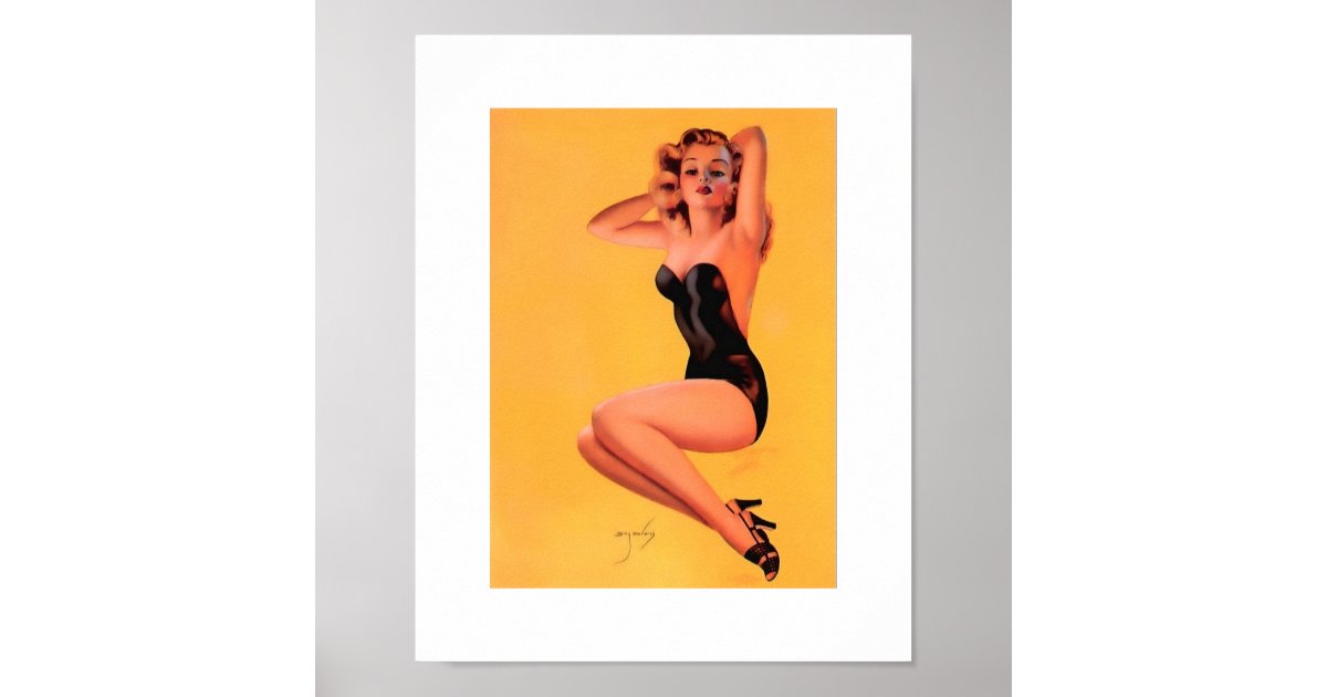 Vintage Retro Billy Devorss Pinup Girl Poster Zazzle 