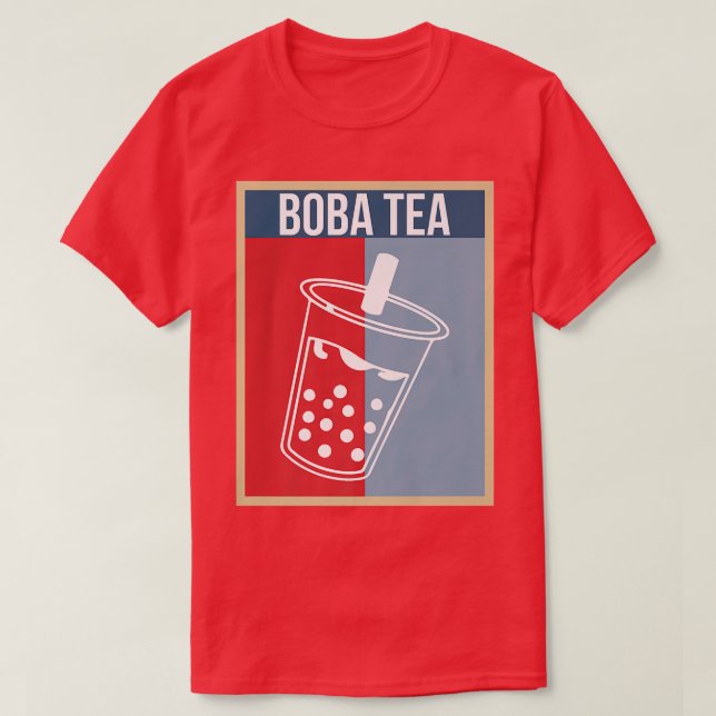 Vintage Retro Boba Tea Bubble Premium  T-Shirt (Design Front)