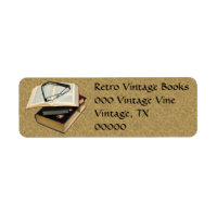 Vintage Retro Books Eye Glasses Avery Labels