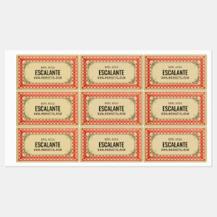Vintage Retro Border Beige Brown Red Textured