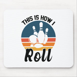 Vintage Retro Bowling Sports Team Quote Mouse Pad