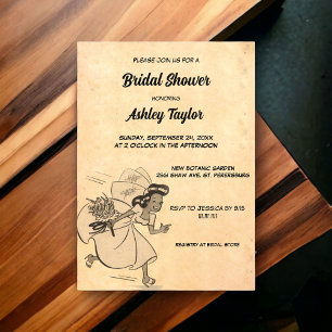 Vintage Retro Bride 50s Comic Book Bridal Shower Acrylic Invitations