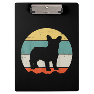Vintage Retro Bulldog Gift For Dog Dad Dog Mum Clipboard